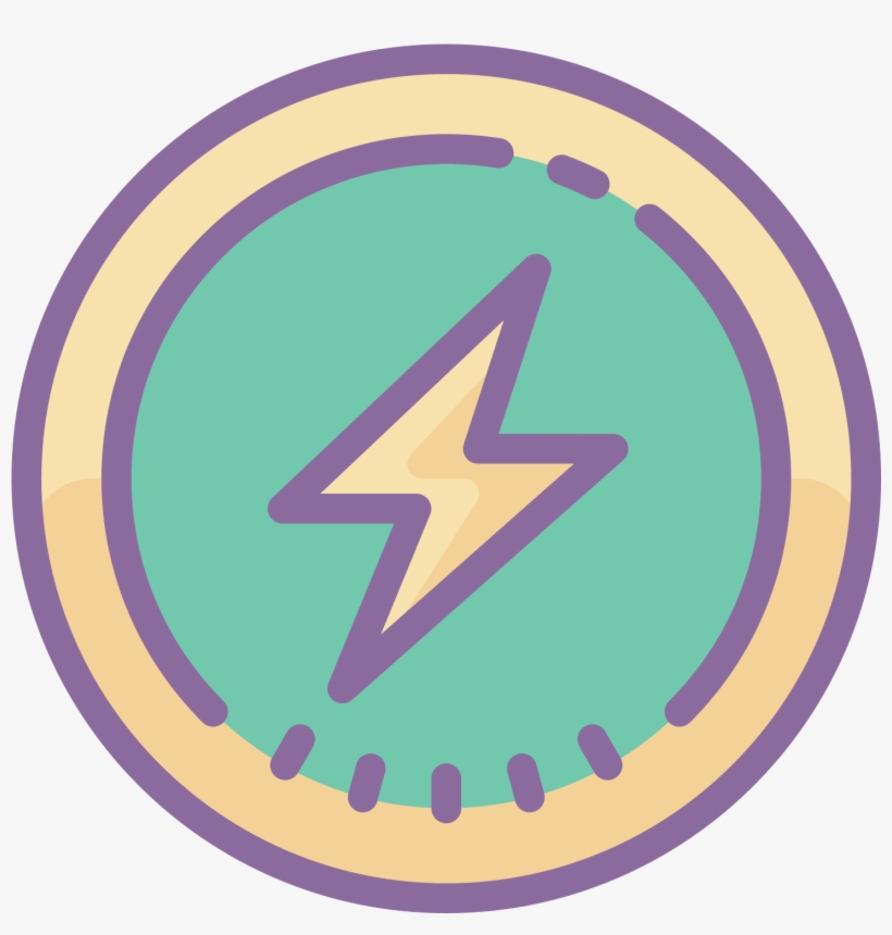 It's The Picture Of A Lightning Bolt To Indicate Electricity - Icon, transparent png