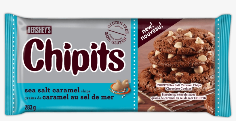 Hershey's Chipits Sea Salt Caramel Chips - Hershey Dark Chocolate Chunks, transparent png