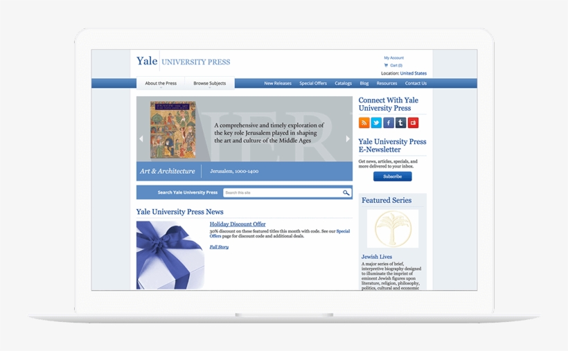Yale University Press Website Displayed On A Computer - Computer, transparent png