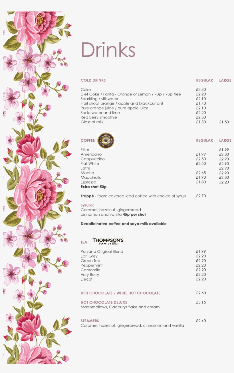 Drinks Menu - 55th Birthday Daughter, Floral Daughter Birthday Card, transparent png