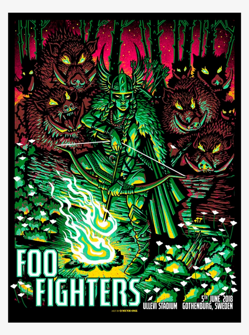 Foo Fighters 2018 Poster, transparent png
