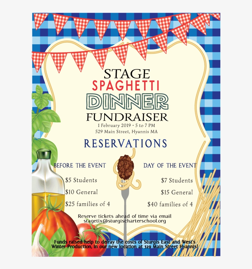 Flyer For Stage Spaghetti Dinner - Spaghetti, transparent png