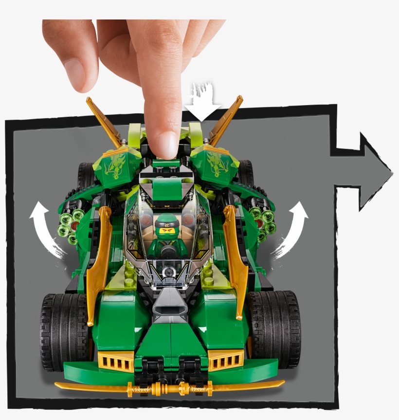 Lego Ninjago 70641 Lloyds Nightcrawler, , Large - Lego Ninjago Movie Autos, transparent png