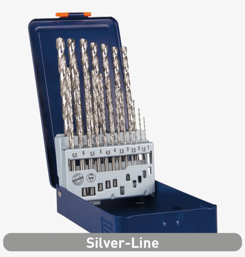 Hss G Drill Bit Set, Long, Silver Line, In Cassette - Projahn Präzisionswerkzeuge Gmbh 60319 Twist Drill, transparent png