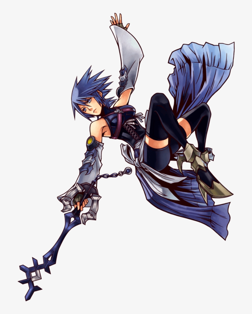 First Game Kingdom Hearts Birth By Sleep Voices Megumi Kingdom Hearts Aqua Official Art 750x1003 Png Download Pngkit