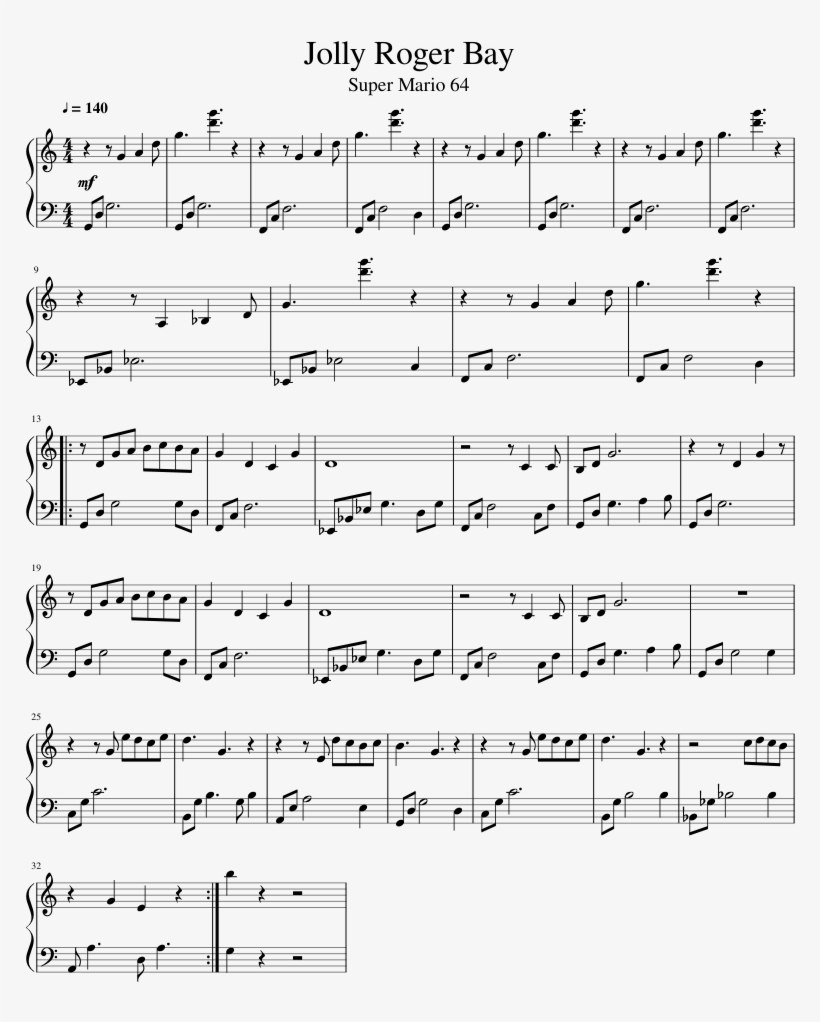 Jolly Roger Bay - Pin Up Girl Music Sheet, transparent png