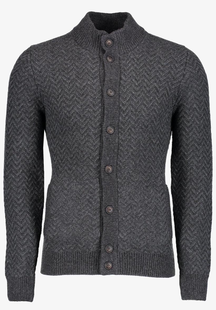 Chevron Mock Cardigan Black/charcoal, transparent png