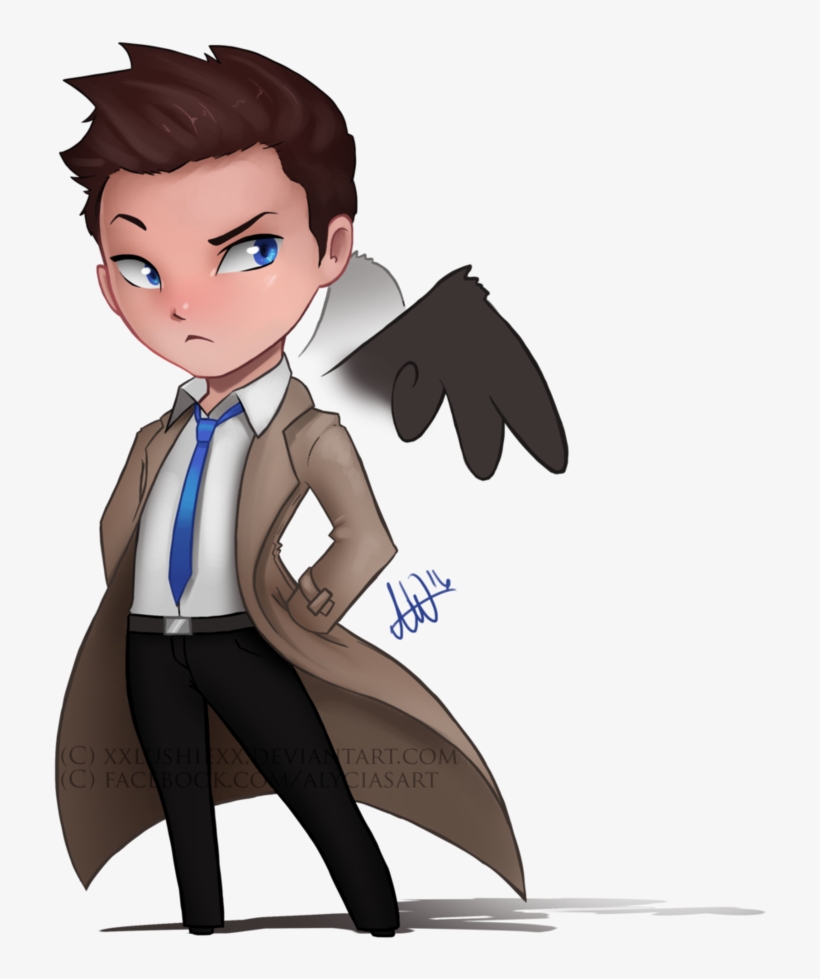 Picture Black And White Library Castiel Transparent - Castiel, transparent png