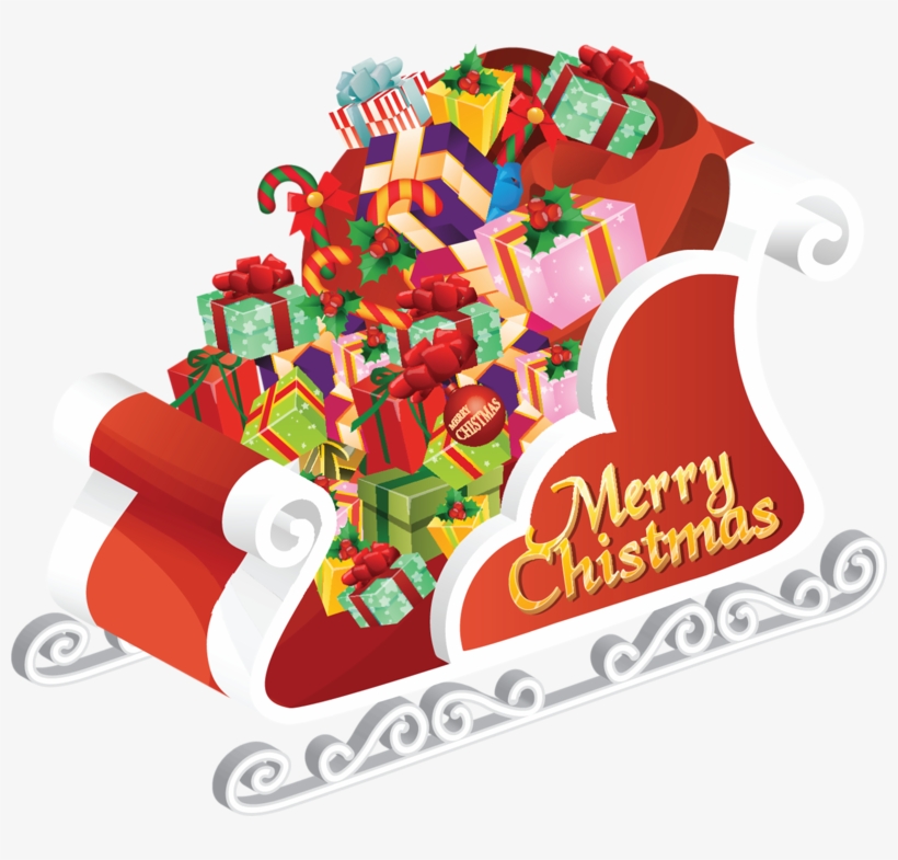 Santa Sleigh Png, Download Png Image With Transparent - Merry Christmas Wallpaper Iphone, transparent png