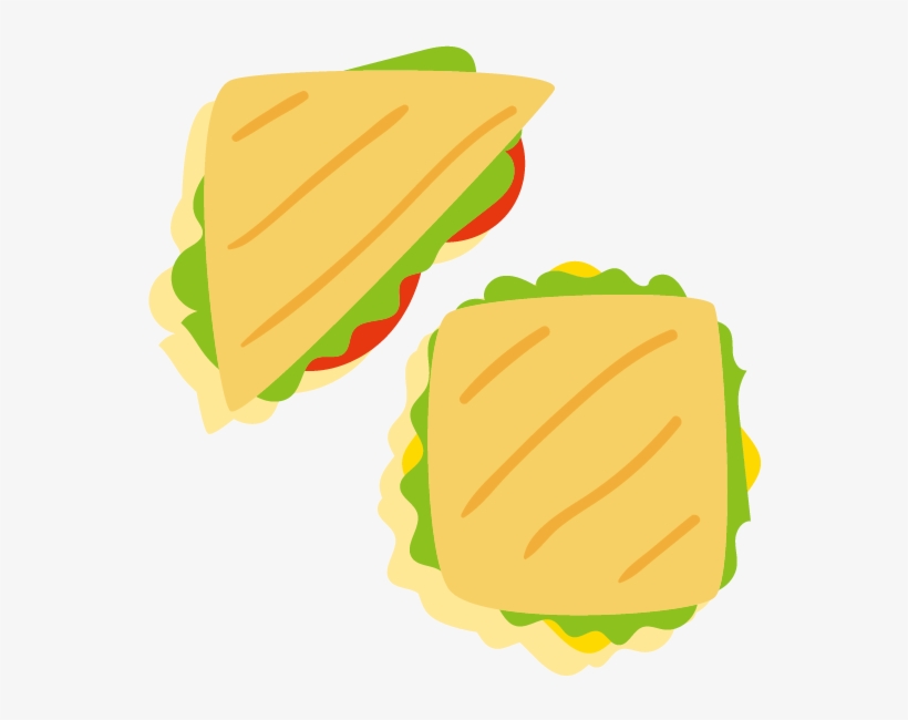 Panini Hamburger Club Sandwich Submarine Sandwich Fast - Sandwich Vector Top View, transparent png