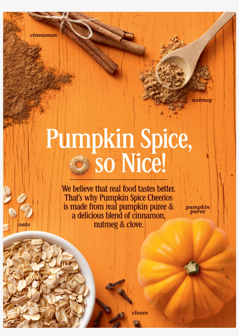 Pumpkin Spice Cheerios Box, transparent png
