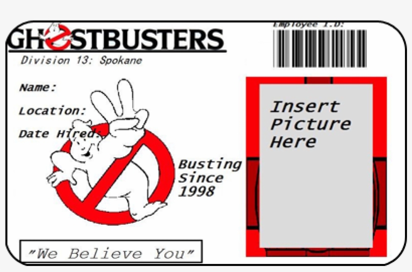 Ghostbusters Employee Id Card Ghost Busters - Identity Document, transparent png