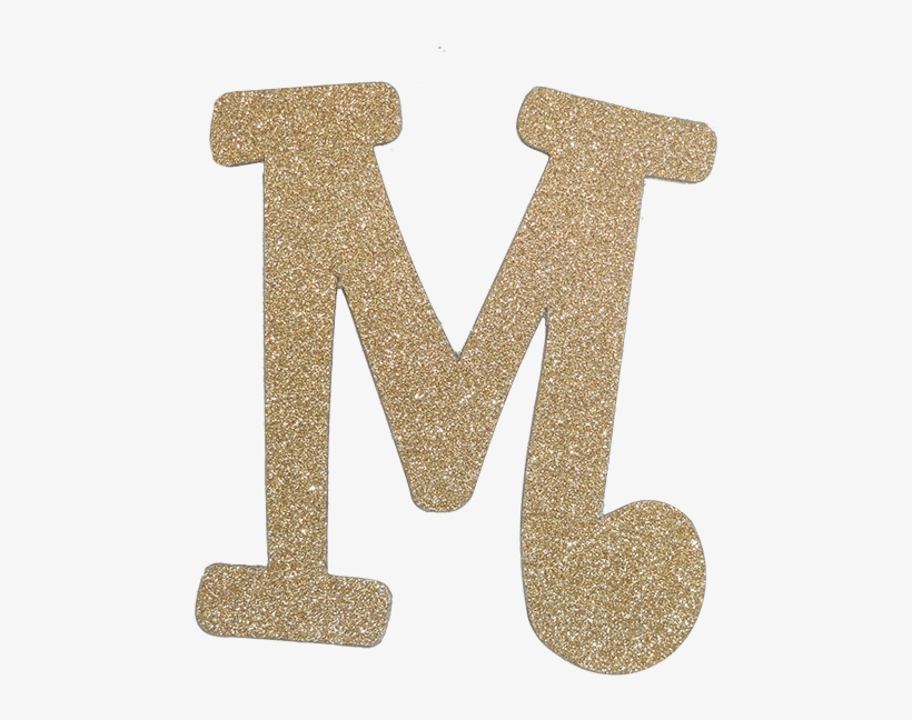 Diamond Letter M Gold - Gold Glitter Letter M, transparent png