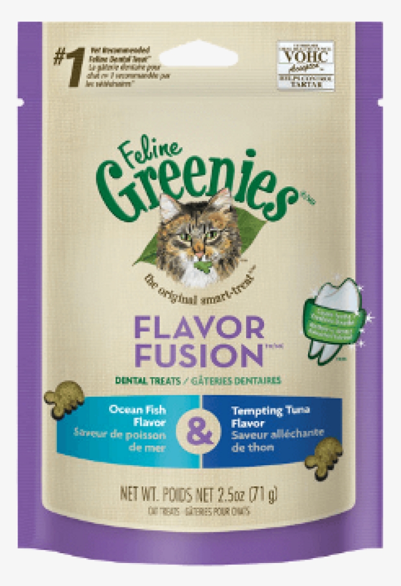 Greenies™ Cat Flavor Fusion™ Dental Treats Ocean Fish - Feline Greenies Flavor Fusion Dental Cat Treats, Salmon, transparent png
