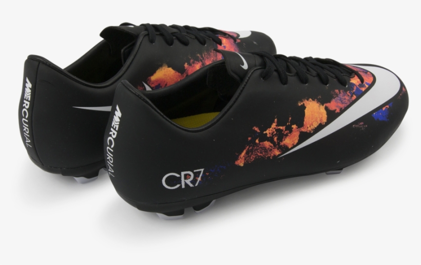 Nike Kids Mercurial Victory V Cr7 Fg Black/white/total - Sneakers, transparent png
