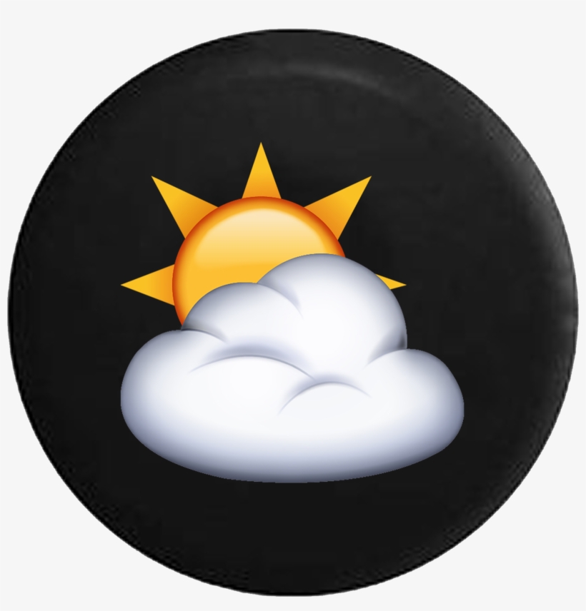 Text Emoji Sun Cloud - Emoji, transparent png