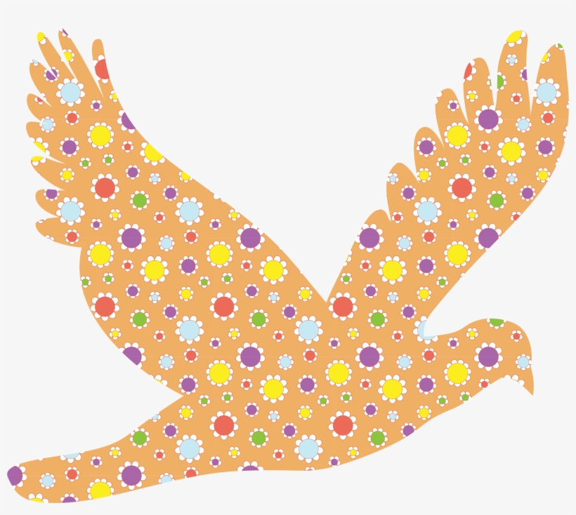 This Free Icons Png Design Of Cute Floral Peace Dove, transparent png