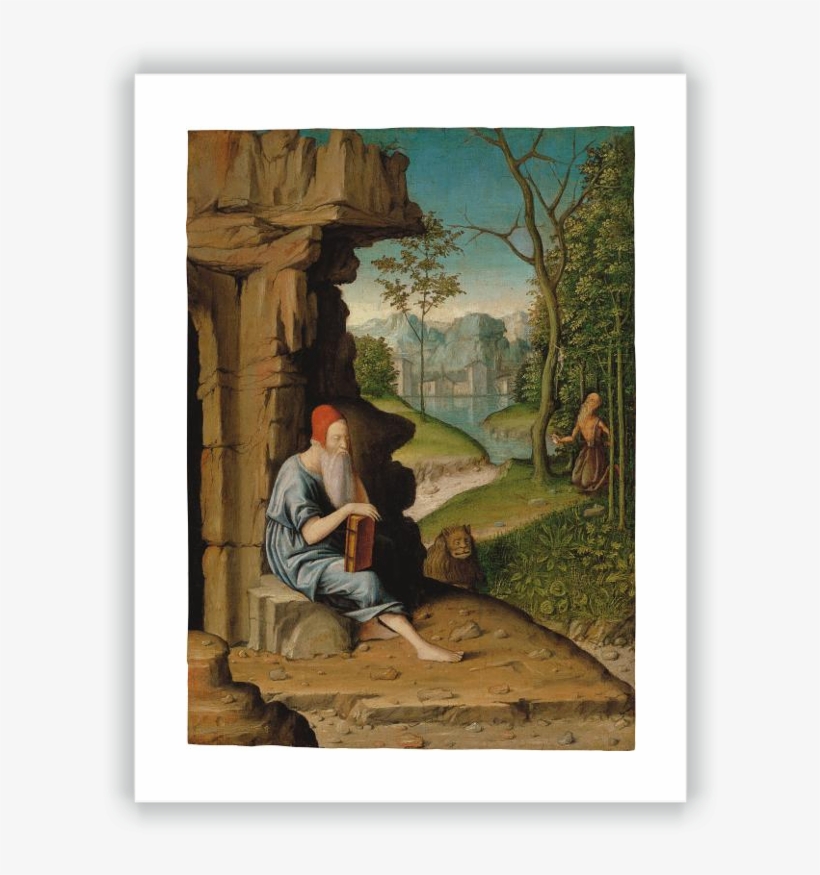 Saint Jerome In The Desert - Giclee Painting: Montagna's Saint Jerome In The Desert,, transparent png