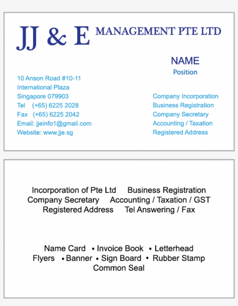Name Card - Singapore Business Registration Number, transparent png