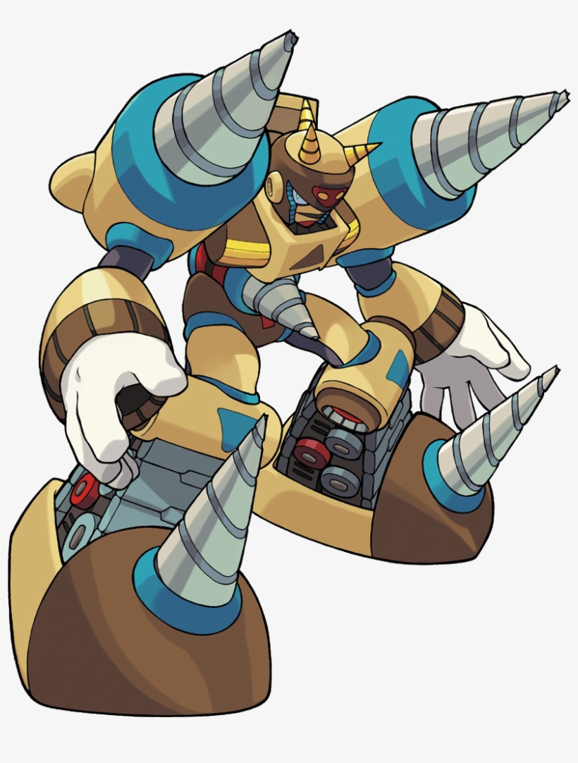 He Is A Robot Master Created To Excavate Ruins, But - Ground Man Megaman, transparent png