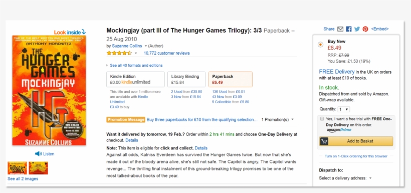 This Is How Amazon Handles The Same Book - Mockingjay (hunger Games Trilogy), transparent png