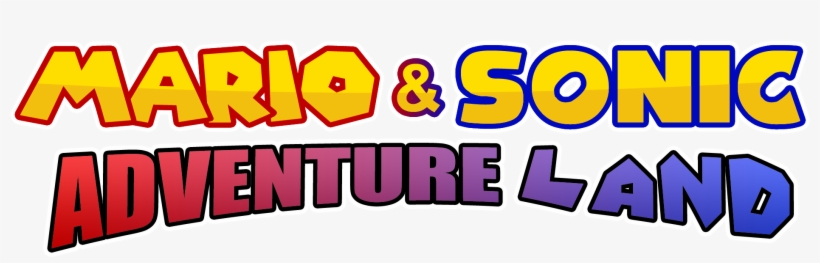 The Logo For Mario & Sonic Adventure Land - Mario And Sonic Logo, transparent png