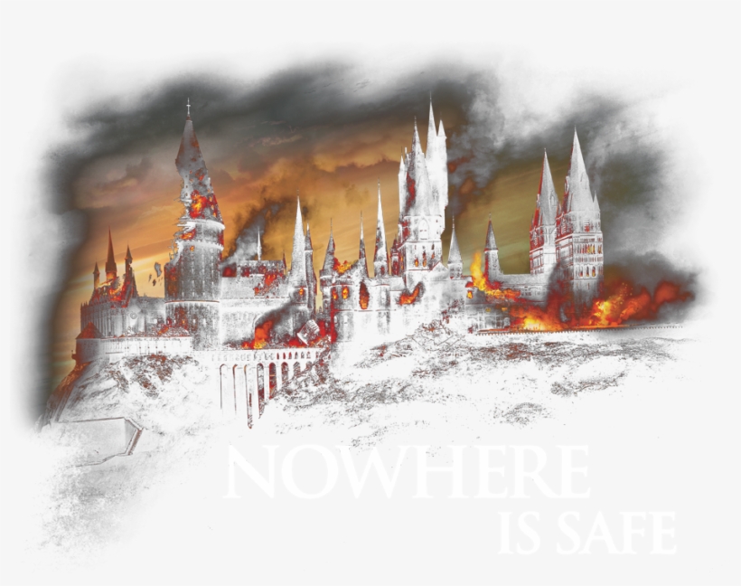Harry Potter Burning Hogwarts Men's Tank, transparent png