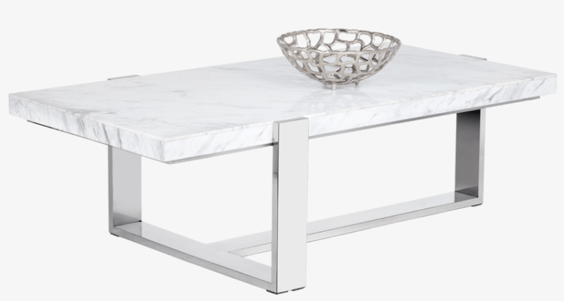 Tribecca Coffee Table Rectangular White Marble - Table, transparent png