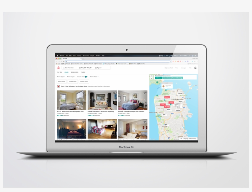 Airbnb M Map2 - Flat Panel Display, transparent png