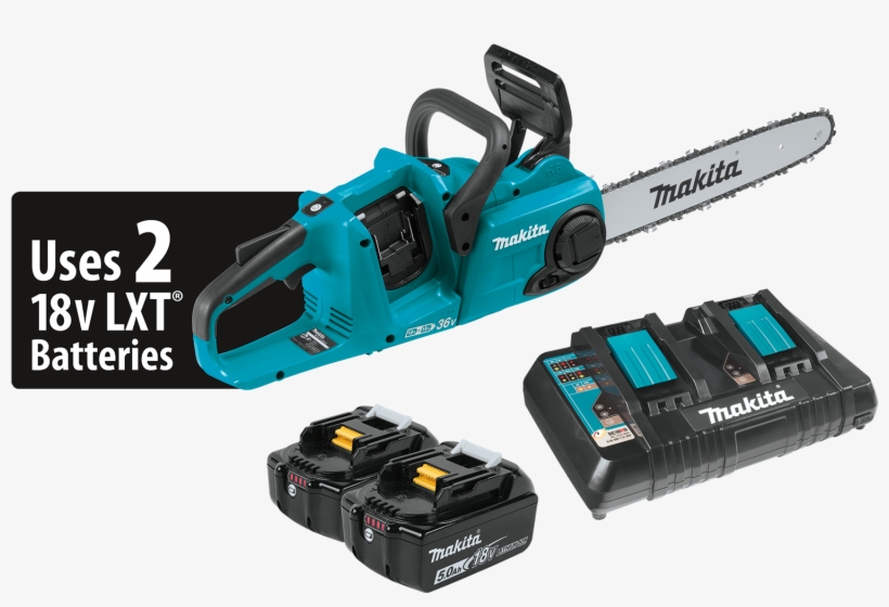 18v X2 Lxt® Brushless 14" Chain - Makita Battery Chainsaw Saw, transparent png