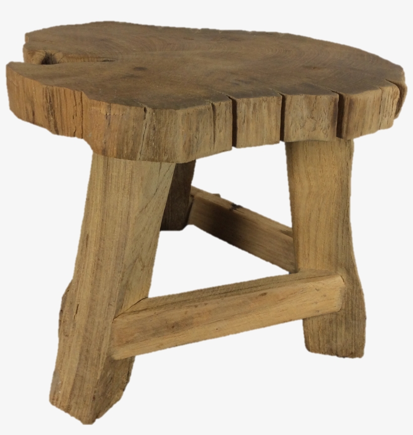 Small Teak Stool - Bar Stool, transparent png