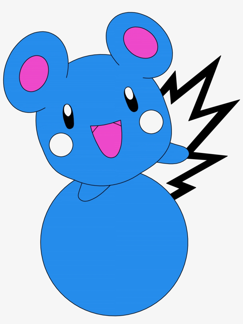 How To Draw Pokémon Azurill Done And Colored - Azurill Pokemon, transparent png