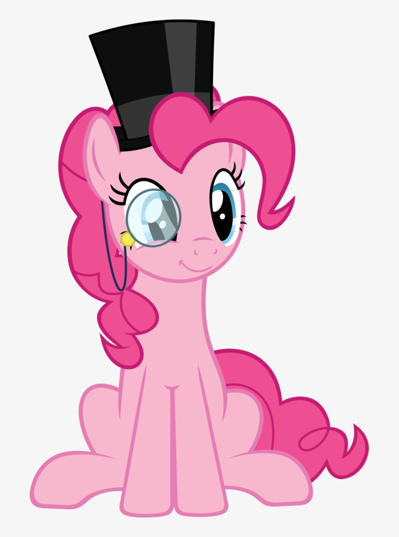 Earth Pony, Hat, Monocle, Pinkie Pie, Pony, Safe - Pinkie Pie, transparent png