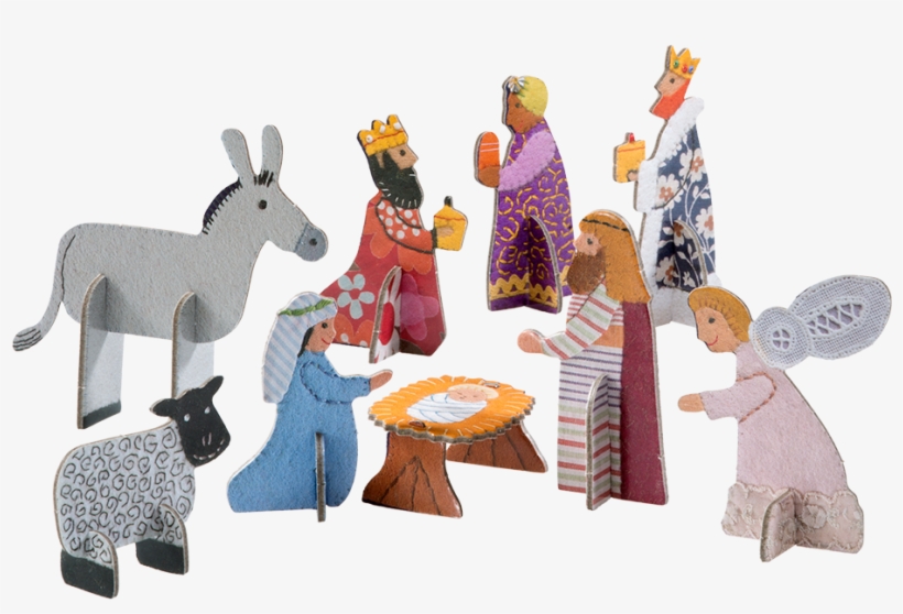 Craft Donkey Nativity Scene, transparent png