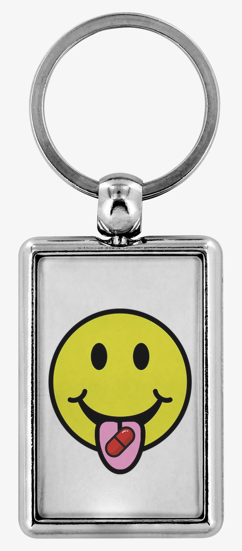 Red Pill Smiley Keychain - Keychain, transparent png