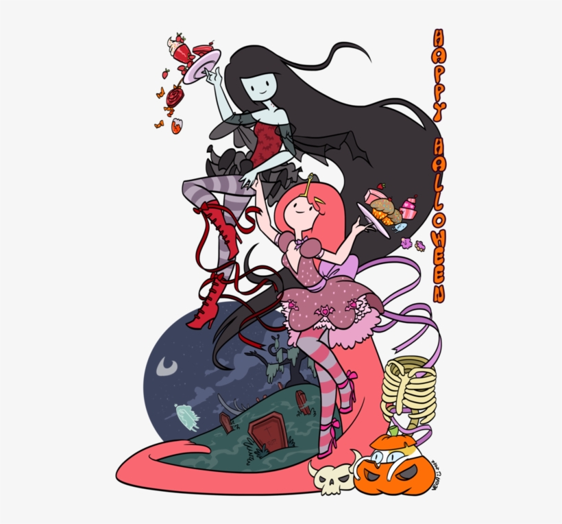 Adventure Time Princess Bubblegum Bonnibel Bonnie Pb - Marceline Bubblegum Halloween Art, transparent png