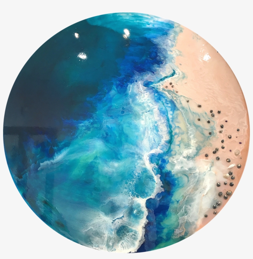 Laguna Beach Is A Stunning Original Abstract Resin - Resin Painting Beach, transparent png