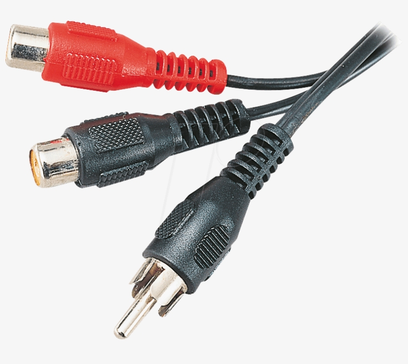 Rca Plug To 2x Rca Connector, - Cinch Kabel, Cinch Stecker Auf 2x Cinch Kupplung, 0,2, transparent png