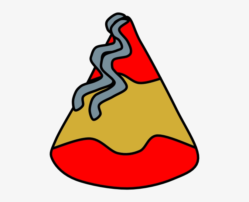 Party Hat, Streamers, Stripes, Red, Gold Silver, Png - Party Hat, transparent png