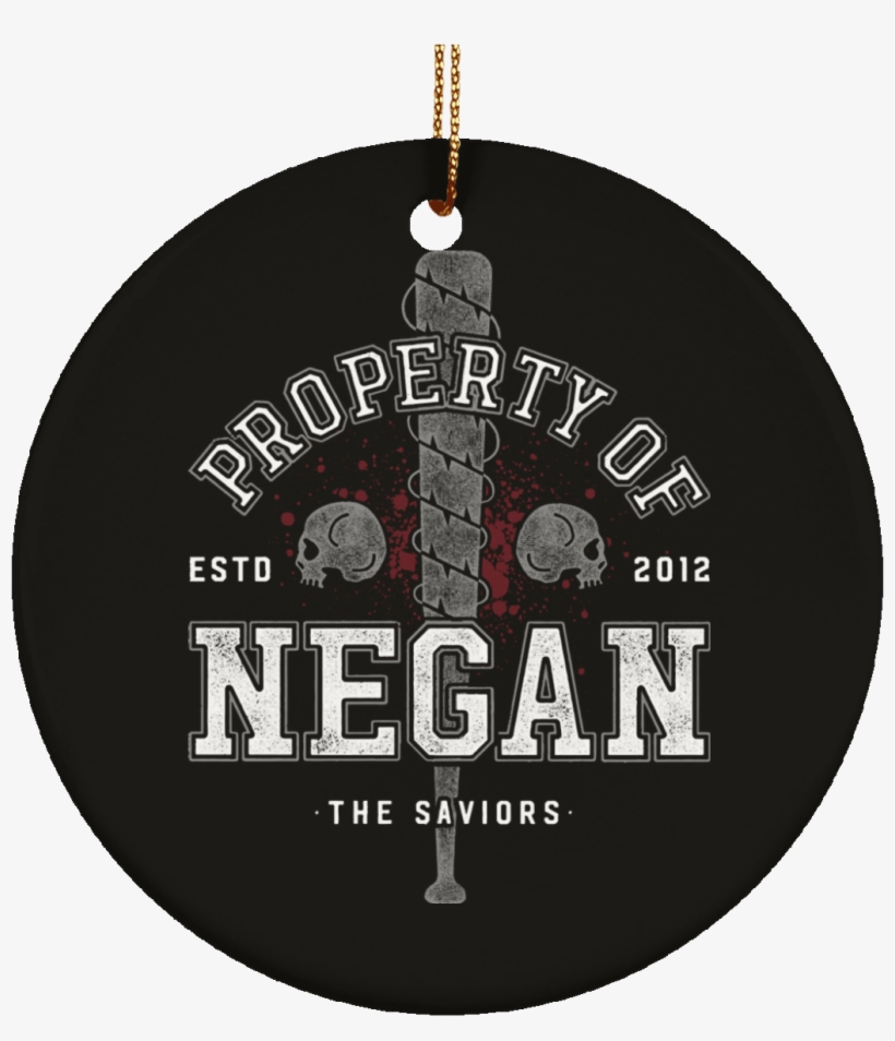 Property Of Negan Christmas Ornaments - Jeffrey Dean Morgan 2017, transparent png