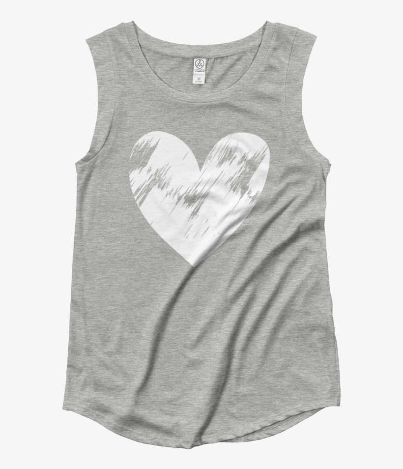 Image Of White Grunge Heart Tee - Doggy Mommy Cap Sleeve T-shirt - Dog T-shirt - Dog, transparent png