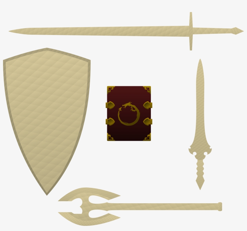 The Grip And Pommel Are Flat On One Side, So The Swords - Shield, transparent png