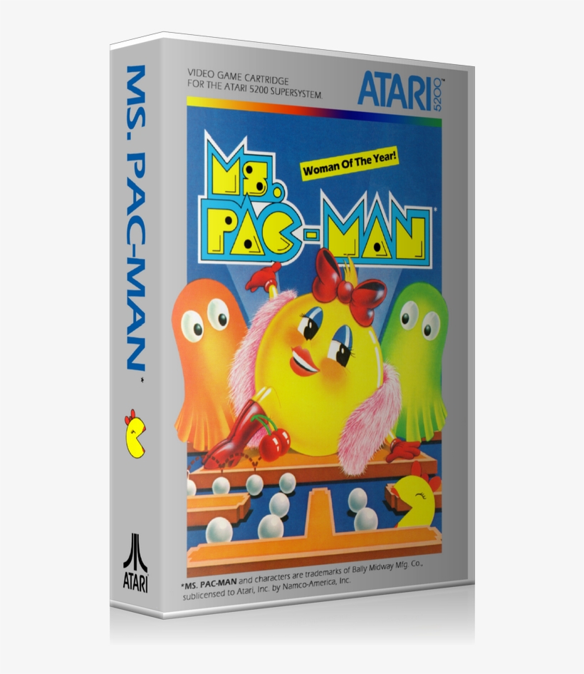 Atari 5200 Ms Pacman 2 Game Cover To Fit A Ugc Style - Ms. Pac-man For Atari 5200, transparent png
