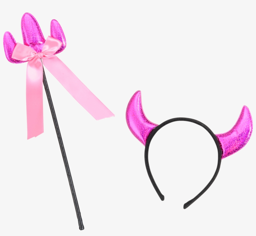 Pink Sequin Devil Set, , Large, transparent png