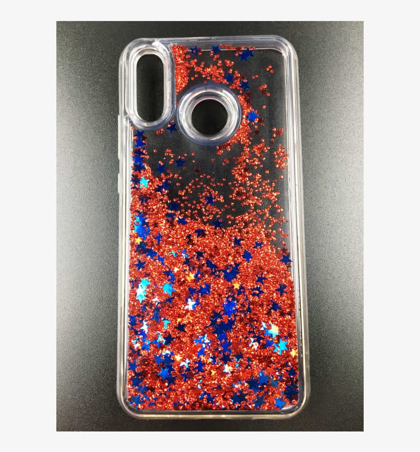 Θηκη Huawei P20 Lite Silicon Case Water Glitter Red - Huawei P20 Lite Θηκεσ, transparent png