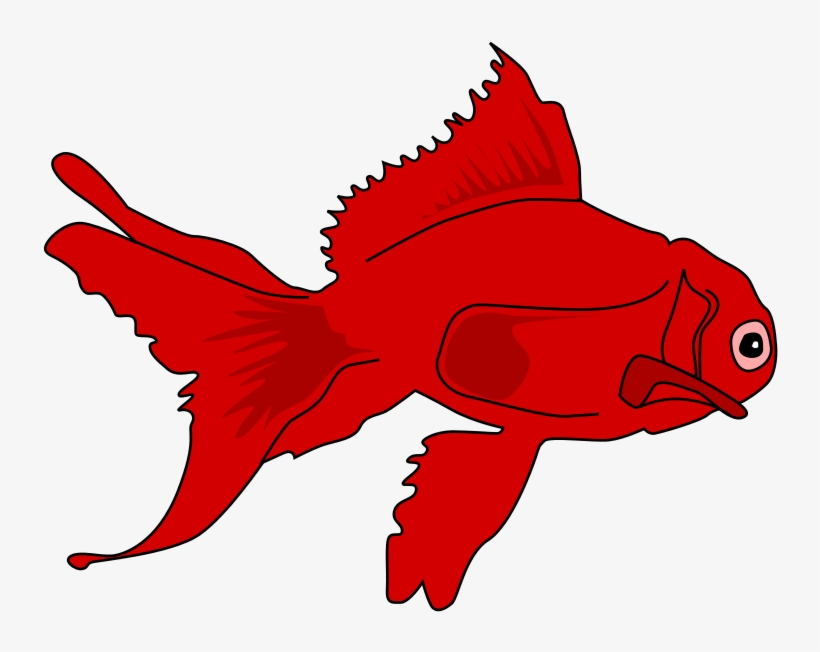 File - Poisson-rouge - Svg - Cartoon Red Fish Png, transparent png