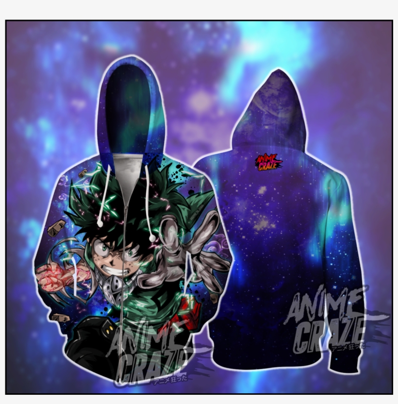 Beast Izuku Midoriya Zip-up Hoodie - Hoodie, transparent png