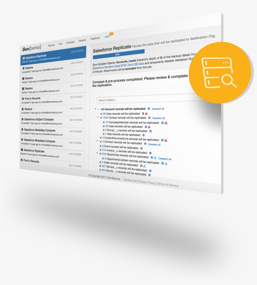 Large Data Set Replication - Ownbackup Ltd, transparent png