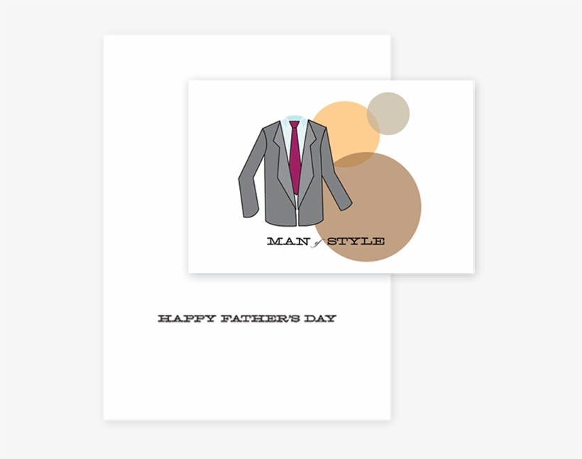 Front And Inside Of Father's Day Card - Tuxedo, transparent png