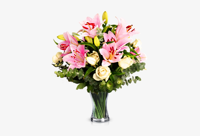 Lilies And Roses - Ramo Flores Cumpleaños Mujer, transparent png